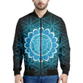 Vishuddha Chakra Spiritual Print Men's Bomber Jacket