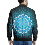 Vishuddha Chakra Spiritual Print Men's Bomber Jacket