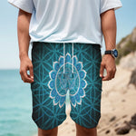 Vishuddha Chakra Spiritual Print Men's Cargo Shorts