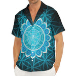 Vishuddha Chakra Spiritual Print Men's Deep V-Neck Shirt