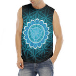 Vishuddha Chakra Spiritual Print Men's Fitness Tank Top