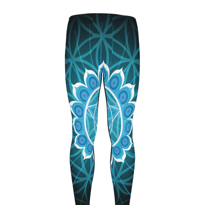 Vishuddha Chakra Spiritual Print Men's leggings