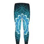 Vishuddha Chakra Spiritual Print Men's leggings
