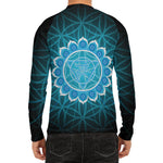 Vishuddha Chakra Spiritual Print Men's Long Sleeve Rash Guard