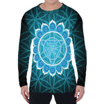 Vishuddha Chakra Spiritual Print Men's Long Sleeve T-Shirt