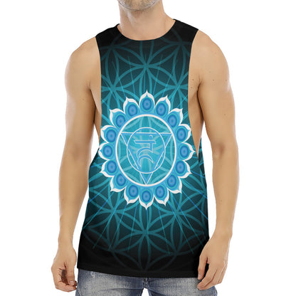 Vishuddha Chakra Spiritual Print Men's Muscle Tank Top