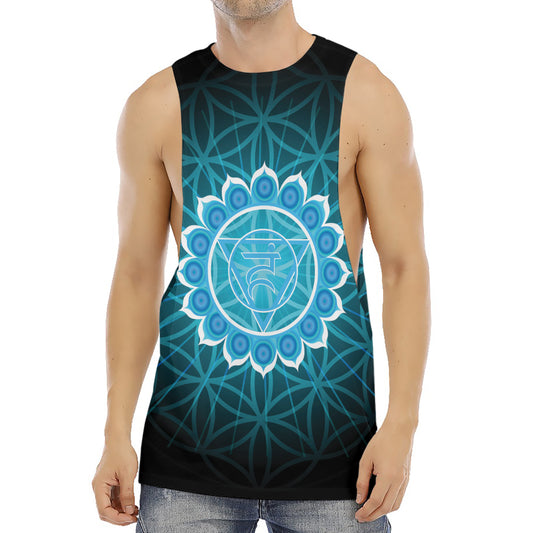 Vishuddha Chakra Spiritual Print Men's Muscle Tank Top