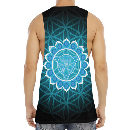 Vishuddha Chakra Spiritual Print Men's Muscle Tank Top