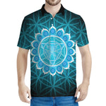 Vishuddha Chakra Spiritual Print Men's Polo Shirt