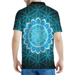 Vishuddha Chakra Spiritual Print Men's Polo Shirt