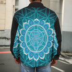 Vishuddha Chakra Spiritual Print Men's Shirt Jacket