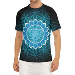 Vishuddha Chakra Spiritual Print Men's Short Sleeve Rash Guard