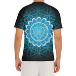 Vishuddha Chakra Spiritual Print Men's Short Sleeve Rash Guard