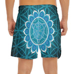 Vishuddha Chakra Spiritual Print Men's Split Running Shorts