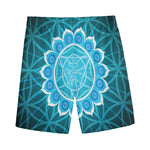 Vishuddha Chakra Spiritual Print Men's Sports Shorts