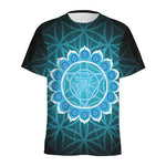 Vishuddha Chakra Spiritual Print Men's Sports T-Shirt