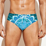 Vishuddha Chakra Spiritual Print Men's Swim Briefs