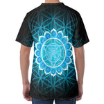 Vishuddha Chakra Spiritual Print Men's Velvet T-Shirt