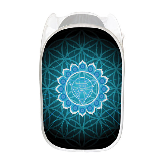 Vishuddha Chakra Spiritual Print Mesh Laundry Hamper