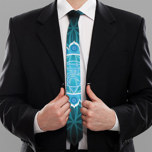 Vishuddha Chakra Spiritual Print Necktie