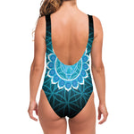 Vishuddha Chakra Spiritual Print One Piece Swimsuit