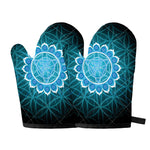 Vishuddha Chakra Spiritual Print Oven Mitts
