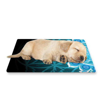 Vishuddha Chakra Spiritual Print Pet Cooling Mat Cover