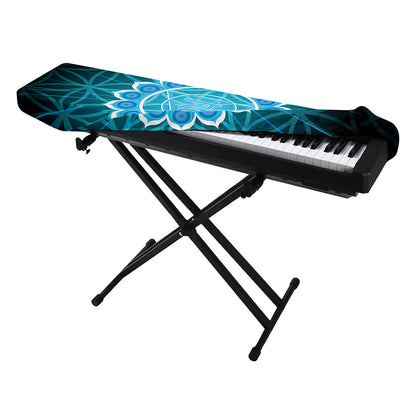 Vishuddha Chakra Spiritual Print Piano Keyboard Cover