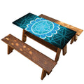 Vishuddha Chakra Spiritual Print Picnic Table Cover