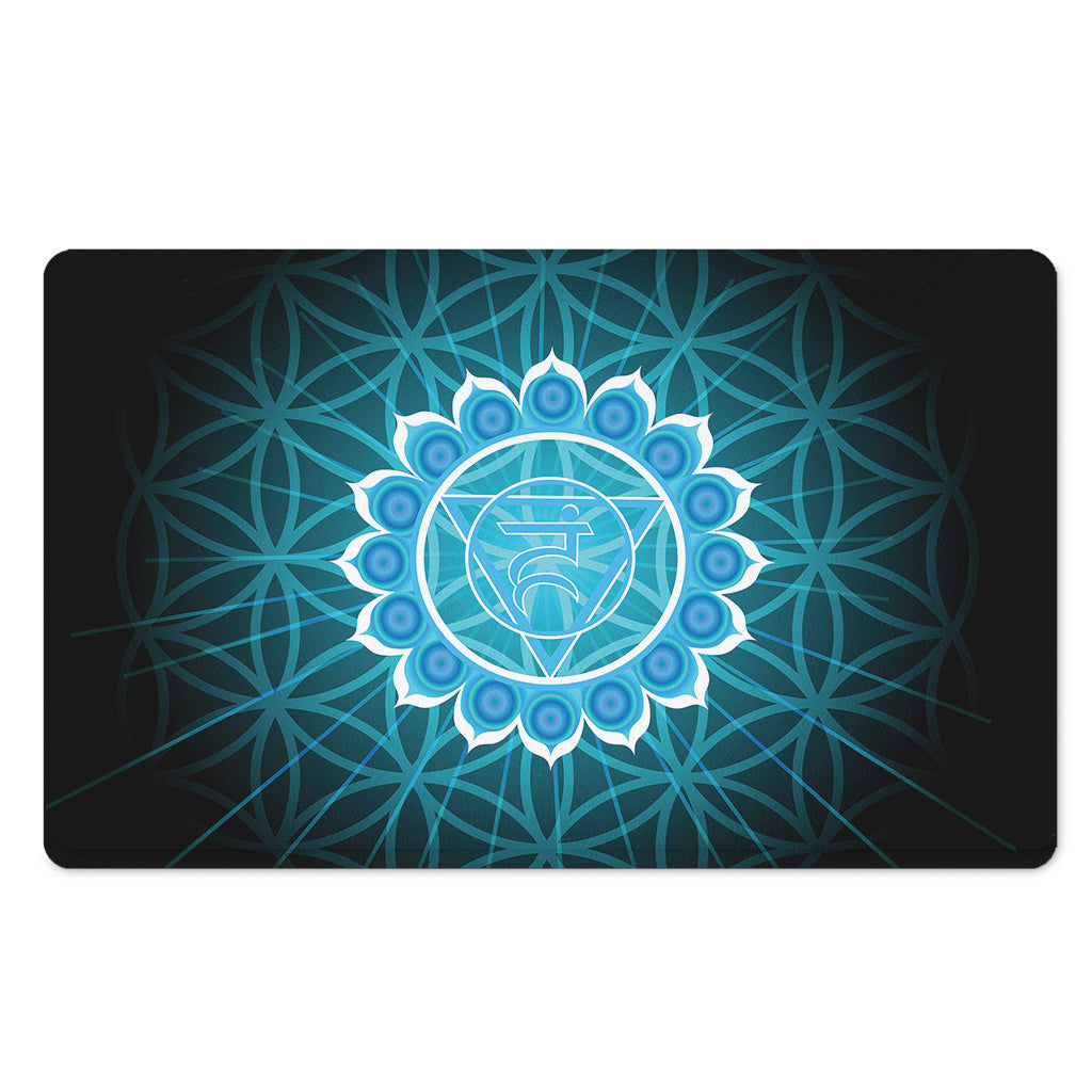 Vishuddha Chakra Spiritual Print Polyester Doormat
