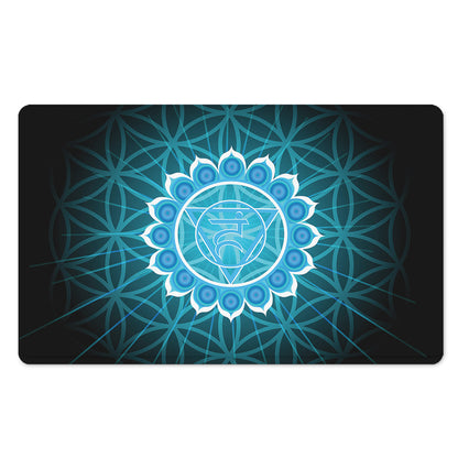 Vishuddha Chakra Spiritual Print Polyester Doormat