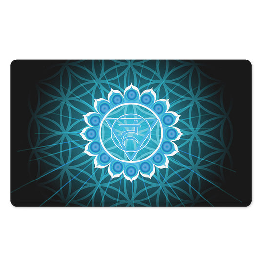 Vishuddha Chakra Spiritual Print Polyester Doormat