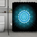 Vishuddha Chakra Spiritual Print Polyester Shower Curtain
