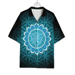 Vishuddha Chakra Spiritual Print Rayon Hawaiian Shirt