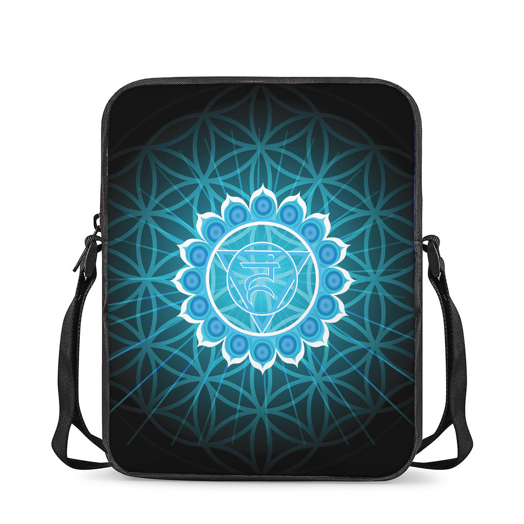 Vishuddha Chakra Spiritual Print Rectangular Crossbody Bag