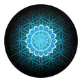 Vishuddha Chakra Spiritual Print Round Blanket