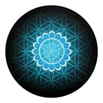 Vishuddha Chakra Spiritual Print Round Blanket