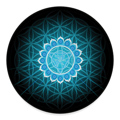 Vishuddha Chakra Spiritual Print Round Floor Mat