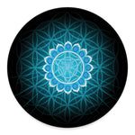 Vishuddha Chakra Spiritual Print Round Floor Mat