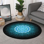 Vishuddha Chakra Spiritual Print Round Rug
