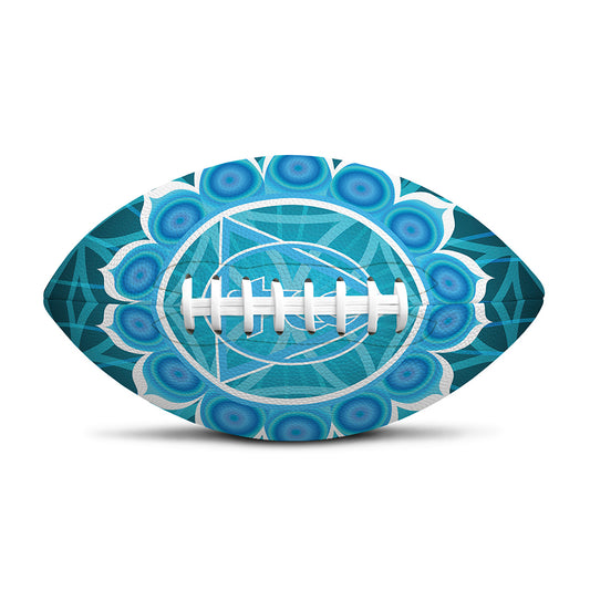 Vishuddha Chakra Spiritual Print Rugby Ball