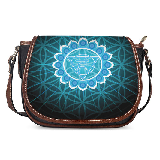 Vishuddha Chakra Spiritual Print Saddle Bag