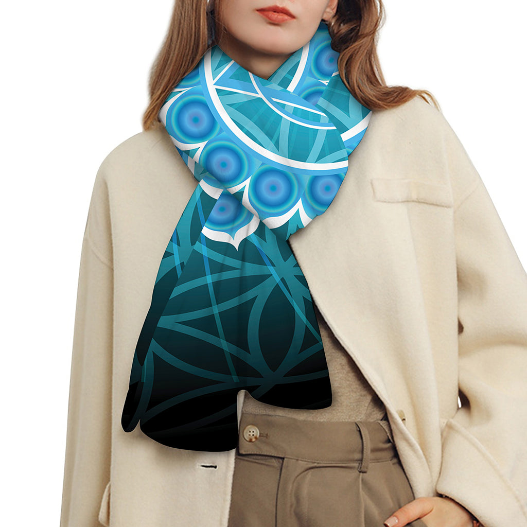 Vishuddha Chakra Spiritual Print Scarf