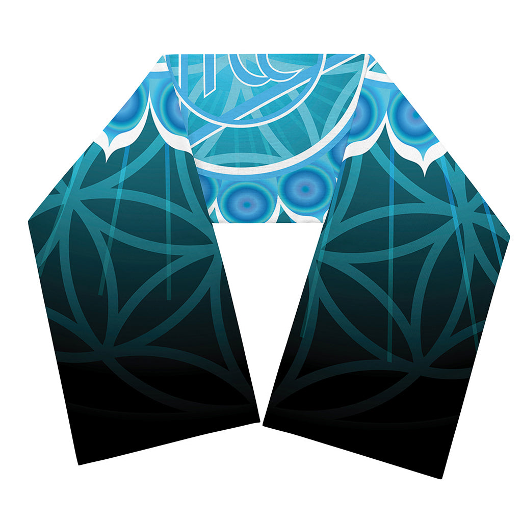 Vishuddha Chakra Spiritual Print Scarf