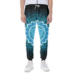 Vishuddha Chakra Spiritual Print Scuba Joggers