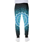 Vishuddha Chakra Spiritual Print Scuba Joggers