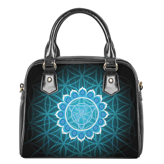 Vishuddha Chakra Spiritual Print Shoulder Handbag