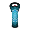 Vishuddha Chakra Spiritual Print Single Neoprene Wine Tote