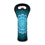 Vishuddha Chakra Spiritual Print Single Neoprene Wine Tote