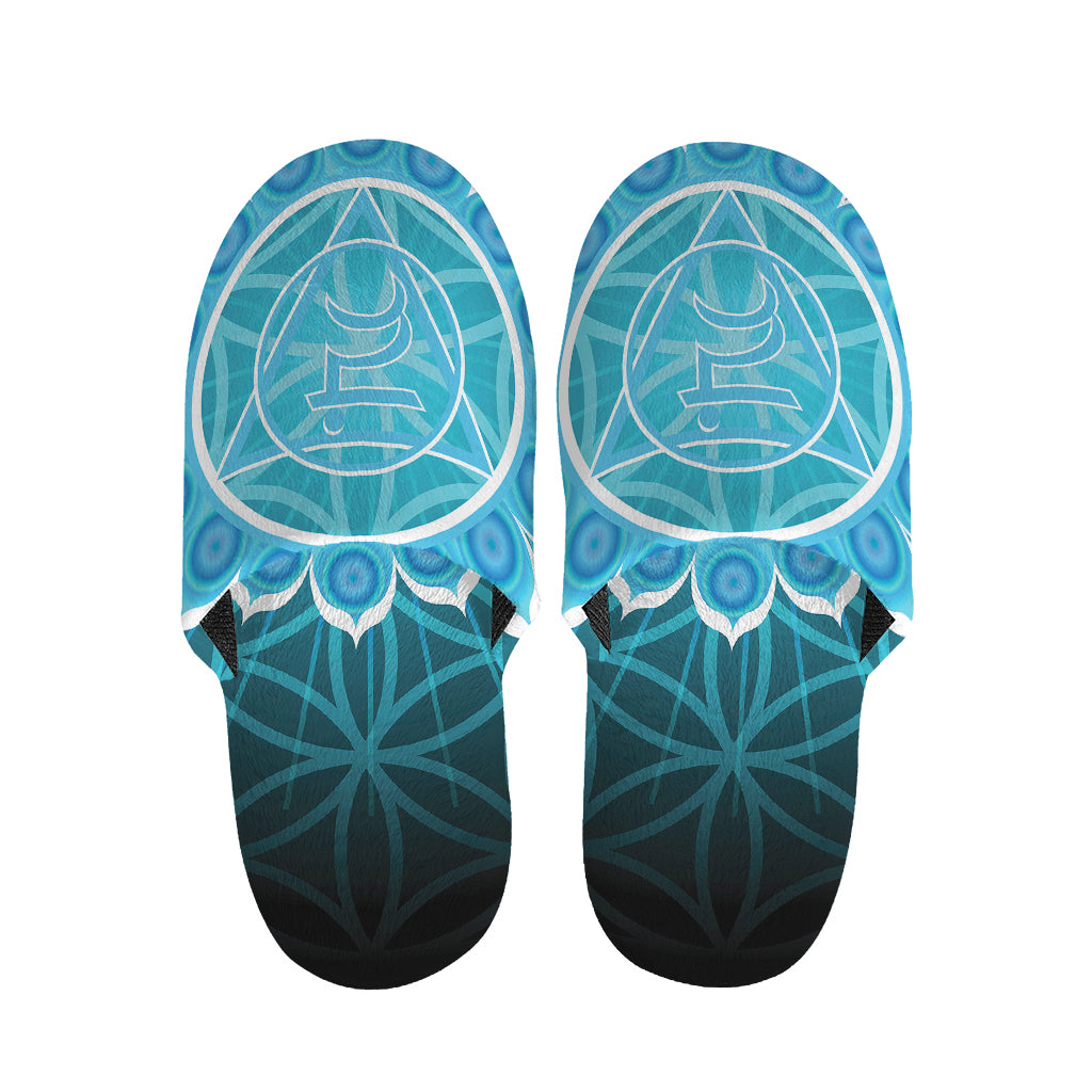 Vishuddha Chakra Spiritual Print Slippers